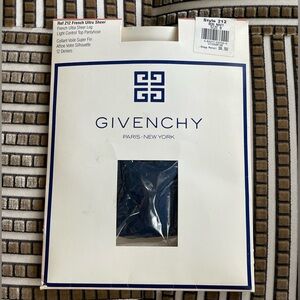 Vintage 90s Givenchy French Ultra Sheer Blue Tights
